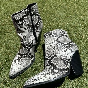 Snakeskin Ankle Boots